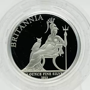 2013 Royal Mint 1/4oz Silver Proof Britannia 50p Fifty Pence Coin Encapsulated - Picture 1 of 2