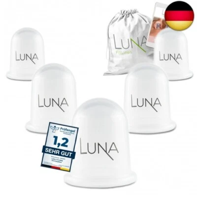 LUNA FitLines - 5er Set Premium Schröpfgläser Silikon in verschiedenen Größen ho