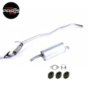 EXHAUST FOR FORD FIESTA & MAZDA 2 1.25 1.4 - MID PIPE + REAR BOX + FITTINGS - Picture 1 of 4