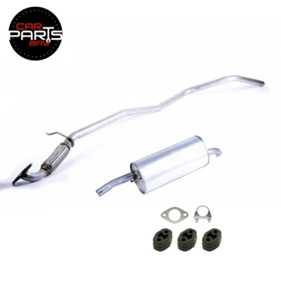 EXHAUST FOR FORD FIESTA & MAZDA 2 1.25 1.4 - MID PIPE + REAR BOX + FITTINGS - Image 1 of 4