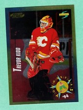 (1) TREVOR KIDD 1994-95 SCORE # 259 FLAMES  GOLD LINE NM+ INSERT (I5936)