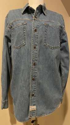 LEVI STRAUSS Levis Girls Denim Button Down Shirt - Sz 16/18 Large - Image 1 of 4
