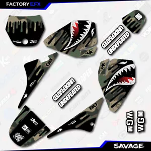 Woodland Savage Racing Graphics kit fits Yamaha PW80 PW 80 All Years Custom - Foto 1 di 2