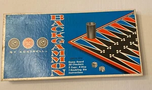 Vintage BACKGAMMON GAME FROM KONTRELL INDUSTRIES #738 DATED 1974 Set Made In USA - Picture 1 of 20