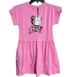New Moschino Kid Graphic Pink Dress - Picture 1 of 6