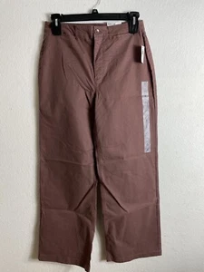 Old Navy Khaki Pants Womens Size 8 Wide Leg Extra High Rise Light Raisin - Picture 1 of 5