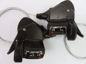 Microshift T 38 - 6 ( 6x3 ) Schalthebelset / Mtb - NOS Fahrrad - Bild 1 von 6