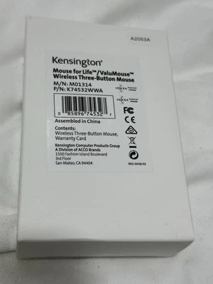 Kensington Wireless 2.4GHz Mouse Black K74532WWA - Image 1 of 4