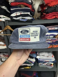 Gorra de pana vintage años 90 Ford New Holland Snapback - Imagen 1 de 5