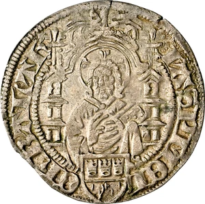 1480 German States Cologne Albus, Finest @ NGC, AU 53, Germany, Koln, Hermann IV - Picture 1 of 4