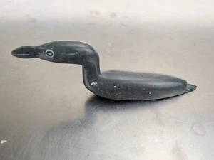 Einheimische Inuit Specksteinschnitzerei Siegel traditionelle Kunst Alaskas signiert DE - Bild 1 von 5