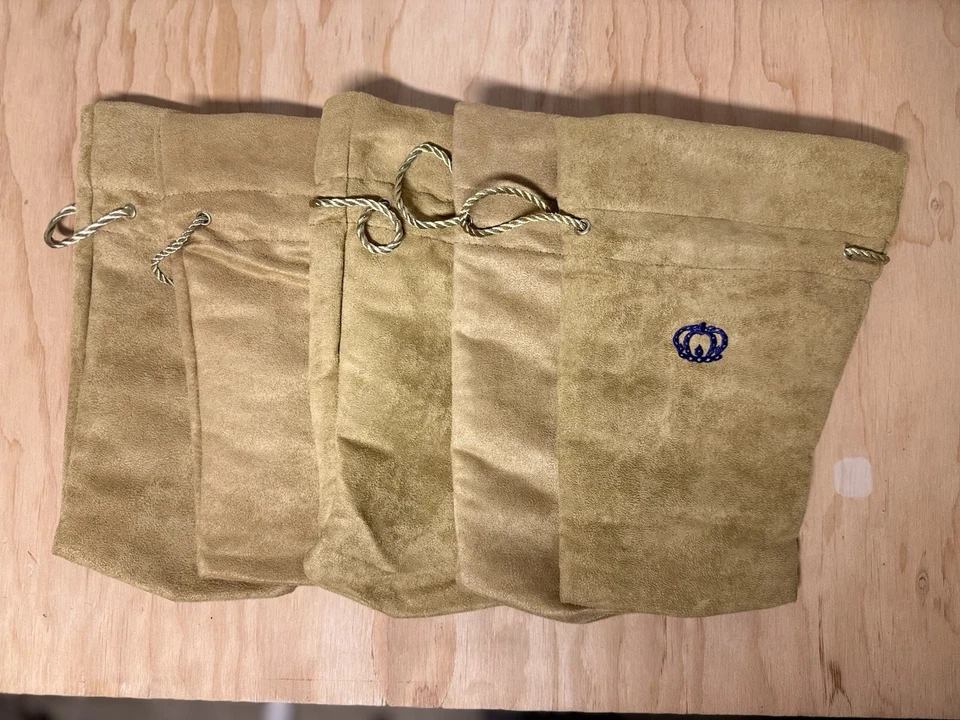 ***Lot*** 5 Crown Royal Reserve Edition Tan Beige Suede Bag 750ML — 第 1/1 张图片