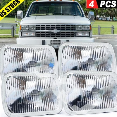 4PCS LED Headlight 6000K High Low beam For Chevrolet C3500 1988 Foto 1 de 4
