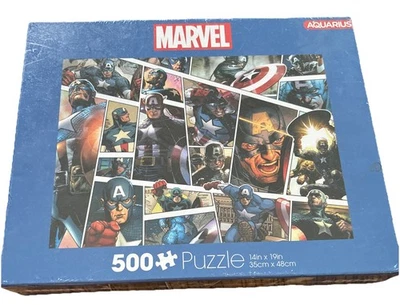 Aquarius Marvel Captain America Puzzle 500 Piece Jigsaw Puzzle New Sealed - Image 1 of 3