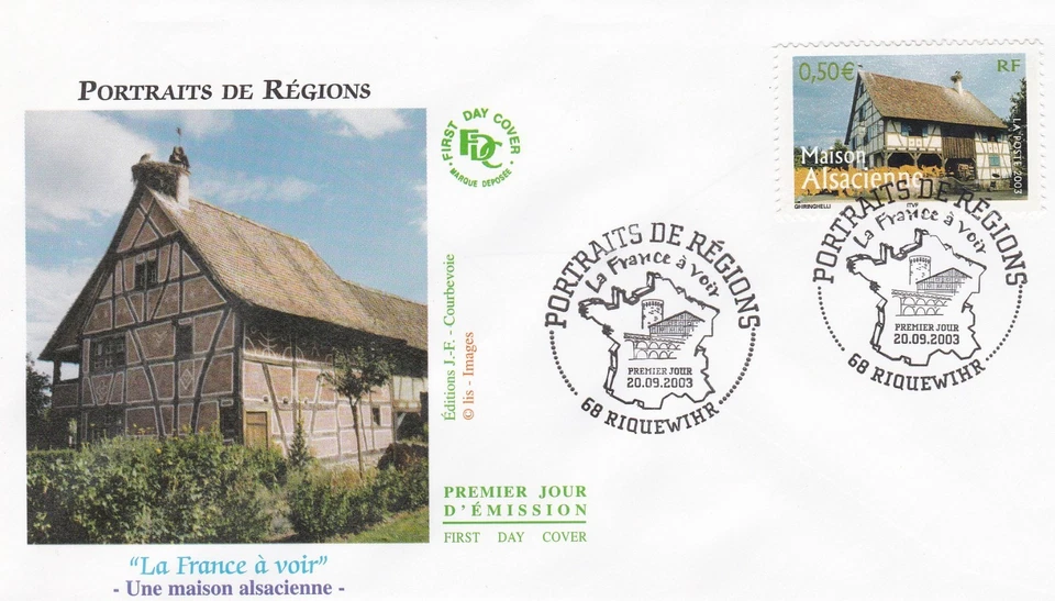 France 2003 FDC Portraits De NOS Regions La France A See yt 3596 - Image 1 of 1
