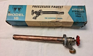 vintage Woodford Model 16 Freezeless Wall Faucet wi Box - New Old Stock NIB NOS - Picture 1 of 11