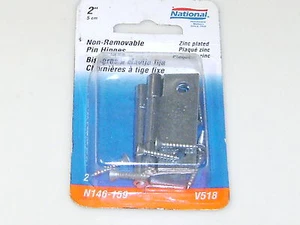 National Mfg N146-159 NICHT ABNEHMBARE SCHMALE STIFTSCHARNIERE 2" Stahl verzinkt - Bild 1 von 1