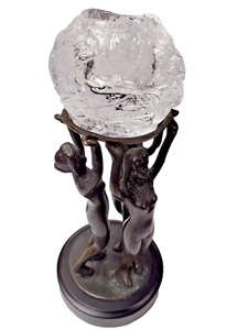 Unique 3 Lady Diana Bronze Cast Candle Holder  Aprox 10.5"H - Picture 1 of 8