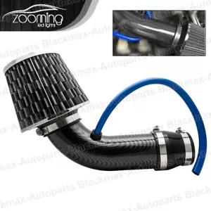 Carbon fiber Universal Car Cold Air Intake Filter Induction Kit Pipe Hose Syst - Bild 1 von 11