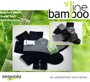 3 pares de calcetines deportivos de bambú para hombre súper suaves ✅ antibacterianos ✅ 95% fibra de bambú ✅ - Imagen 1 de 2