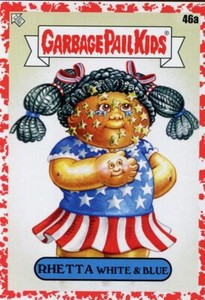 Garbage Pail Kids Late To School Blood Nose Red [75] Sticker 46A RHETTA WHITE &