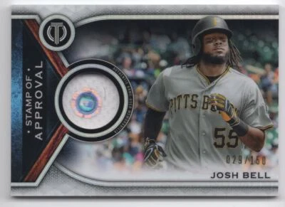 2021 Topps Tribute Stamp of Approval Relics Josh Bell 029/150 Pittsburgh Pirates - Image 1 of 2