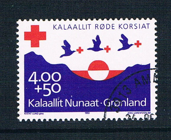 Groenlandia 1993 70 aniversario de la Cruz Roja en Groenlandia o/FU SG 253 Facit 236 Foto 1 de 1