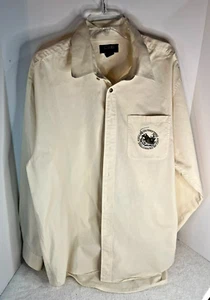 C & B Sports Angler Outfitters Embroidered Men's Button Down Beige Shirt Size XL - Picture 1 of 8