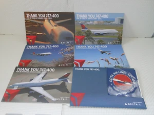 Postcards Delta Air Lines Thank you B747-400 Retire Memorial postcards Sticker - Picture 1 of 14