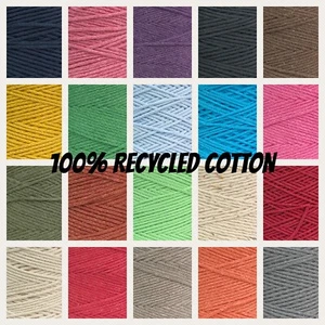 Rustic 2mm Recycled Cotton MACRAME Braided Cord String Craft Jewellery DIY - Picture 1 of 28