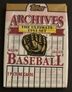 1991 Topps Archives Pack “1953” Milt Bolling Red Sox Top Joe Adcock Braves Back - Picture 1 of 2