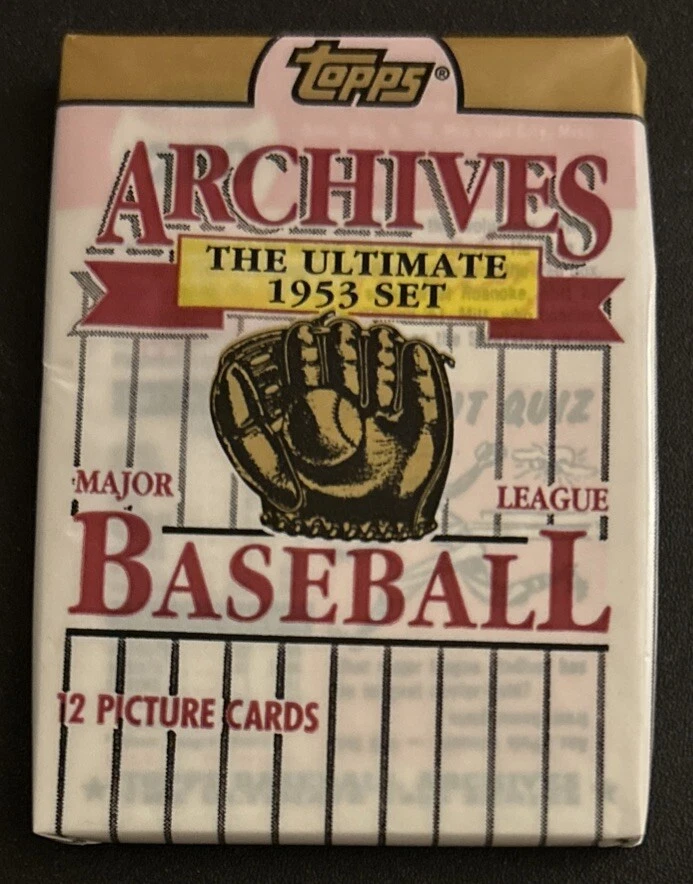 1991 Topps Archives Pack “1953” Milt Bolling Red Sox Top Joe Adcock Braves Back - Image 1 of 2