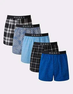 Hanes Men's Boxers 5-Pack Underwear Tagless Comfort Waist Classic Ultimate S-XL - Picture 1 of 8