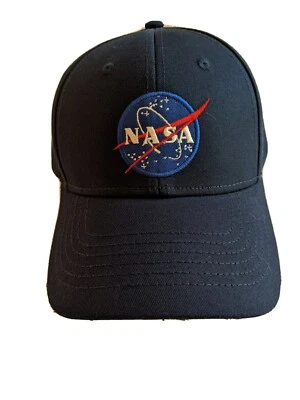 Gorra estilo béisbol NASA azul marino gorra parche bordado ajustable espalda a presión Foto 1 de 4