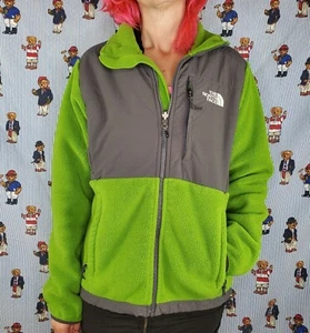Chaqueta polar The North Face Denali verde/gris con bolsillos pequeña para mujer - LEER - Imagen 1 de 7