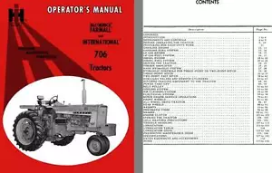 McCormick Farmall and International 706 Tractors Operators Manual - Bild 1 von 1
