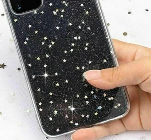 For Samsung Galaxy Note 20 / Note 20 Ultra - TPU Rubber Case Clear Glitter Stars - Picture 1 of 7