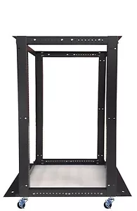 Sysracks 22U 4 Post Open Frame 19" Network Server Rack Adjustable Depth 24"-37" - Picture 1 of 10