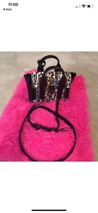 100% AUTHENTIC 3.1 PHILIP LIM LEATHER WITH YELLOW & WHITE HORSEHAIR SATCHEL - Picture 1 of 12