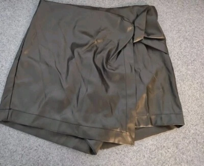KO3 Zenana  Junior Gold On  Faux Leather Wrap Skort Black Size S - Image 1 of 4