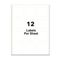 69mm Round 40 Labels Matt White Paper 5 A4 Sheets Laser Copier Inkjet Stickers 