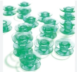 30 Green Plastic Bobbins for Viking Husqvarna - Picture 1 of 1