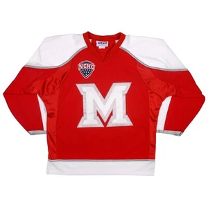 Miami Ohio Redhawks Hockey Jersey AK Athletic Knit NCHC Adult Large University - Picture 1 of 18