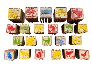 Holzbausteine - Kinderspiel - Mehrzweck - Kunst - 22 Stück. - Bild 1 von 4