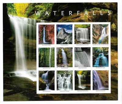 #5800 Waterfalls (forever) 2023 Issue-MNH Sheet of 12 Different - Image 1 of 2
