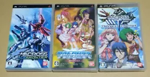 Lote de 3 Macross Ace Frontier y Ultimate Frontier & Triangle Frontier set PSP Japón - Imagen 1 de 4