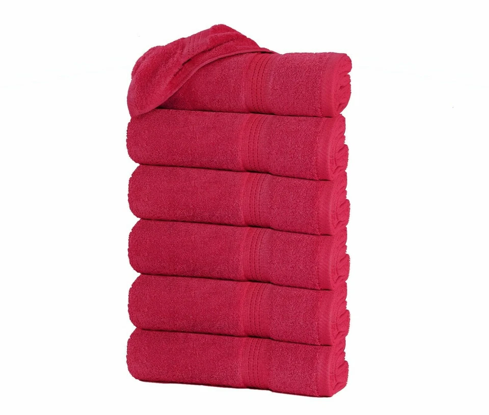  6 Pack Premium Large Hand Towels 600 GSM Cotton 16 x 28 Inches - Image 1 of 1
