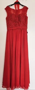 Größe 38 Hochzeitkleid Abendkleid Ballkleid lang Rot Party festlich - Bild 1 von 4
