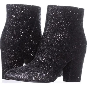 Nine West Savitra Black Silver 8 M Sparkle Synthetic Ankle Fashion Boots Booties - Picture 1 of 7