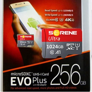 256GB 512GB 1TB 325MB/S Karta Micro SD SD SDHC UHS-I Class10 TF Karta pamięci DE - Zdjęcie 1 z 24
